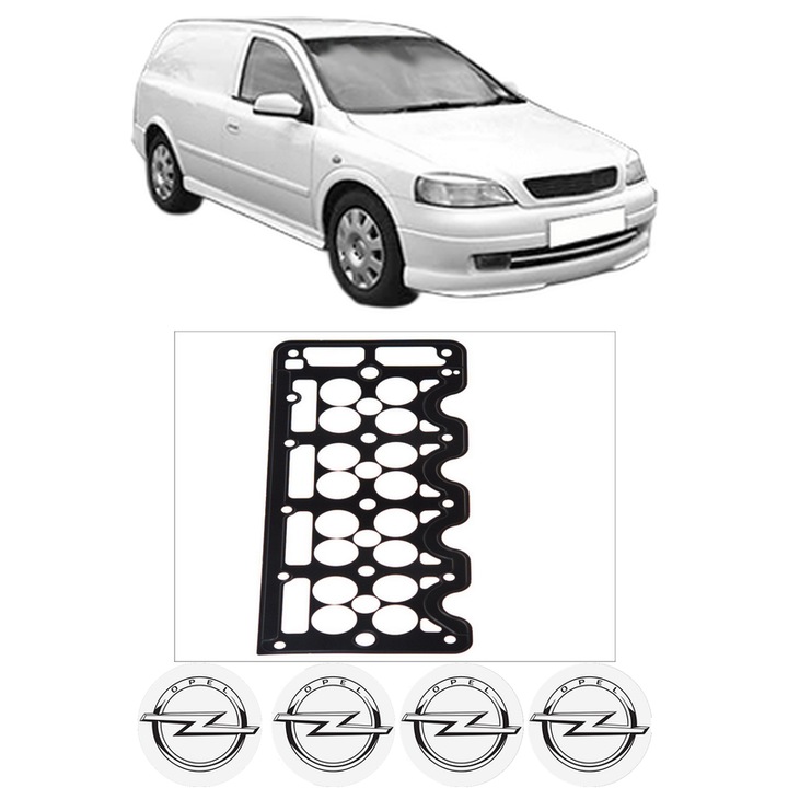 Set garnitura chiuloasa capac culbutori OPEL ASTRA G Estate Van (F70) 1.7 DTI 16V (F70) din 2000-2005 KW 55 CP 75 CMC 1686, Auto, Elring, 4x Stikere auto cu OPEL