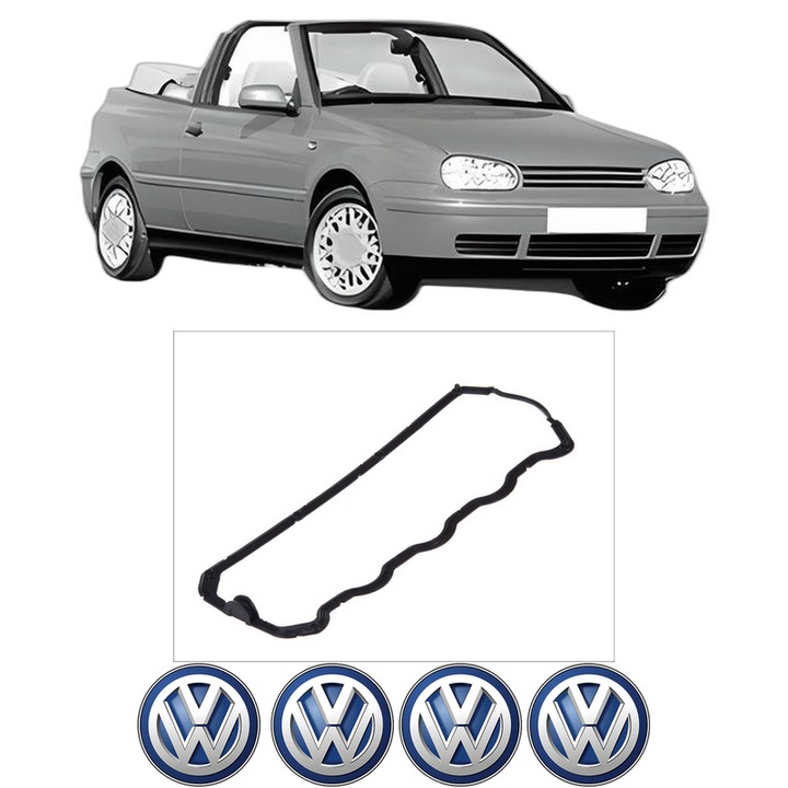 Set garnitura chiuloasa capac culbutori Volkswagen GOLF IV Cabriolet (1E7) 1.9 TDI din 1998-2002 KW 66 CP 90 CMC 1896, Auto, Elring, 4x Stikere auto cu Volkswagen