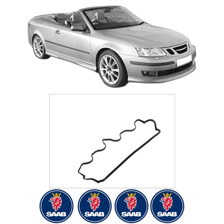 Set garnitura chiuloasa capac culbutori SAAB 9-3 Convertible (YS3F) 1.9 TiD din 2004-2015 KW 88 CP 120 CMC 1910, Auto, Elring, 4x Stikere auto cu SAAB