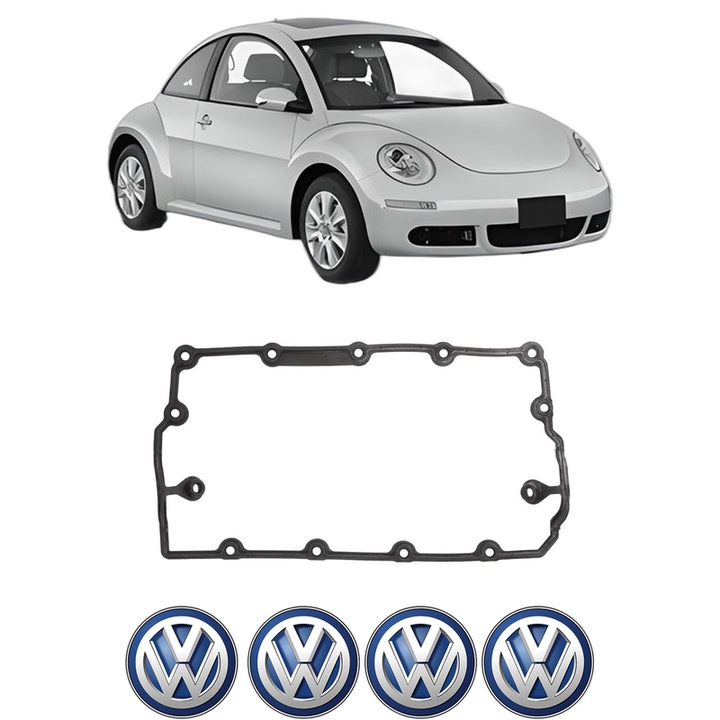 Set garnitura chiuloasa capac culbutori Volkswagen NEW BEETLE (9C1, 1C1) 1.9 TDI din 2001-2010 KW 74 CP 101 CMC 1896, Auto, Elring, 4x Stikere auto cu Volkswagen