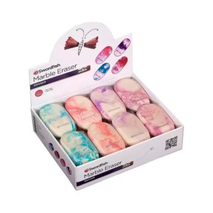 Set 24 radiere, Swordfish, non-toxice, multicolor