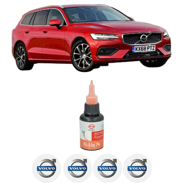 Set garnitura chiuloasa capac culbutori VOLVO V60 II (225) T6 Plug-in Hybrid AWD din 2019-2022 KW 250 CP 340 CMC 1969, Auto, Elring, 4x Stikere auto cu VOLVO