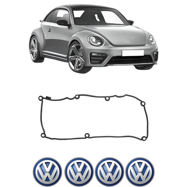 Set garnitura chiuloasa capac culbutori Volkswagen BEETLE (5C1, 5C2) 2.0 TDI din 2014-2018 KW 81 CP 110 CMC 1968, Auto, Elring, 4x Stikere auto cu Volkswagen