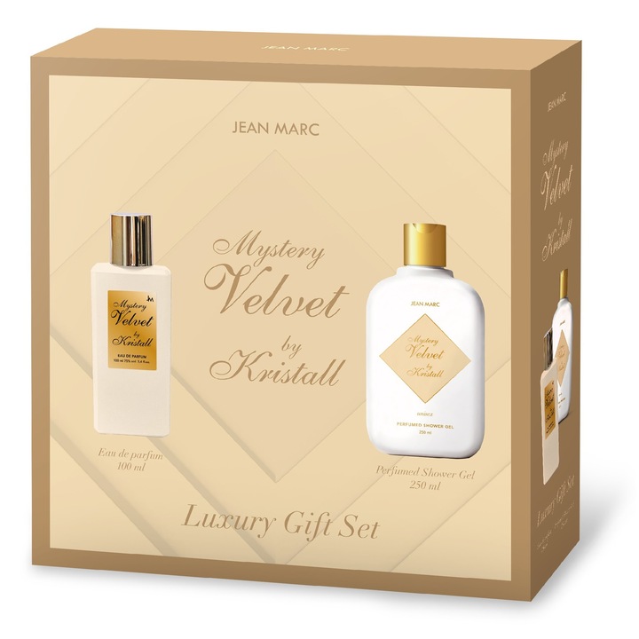 Set cadou femei DRAMERS Mystery Velvet, apa parfumata 100ml, gel de dus parfumat 250ml, multicolor