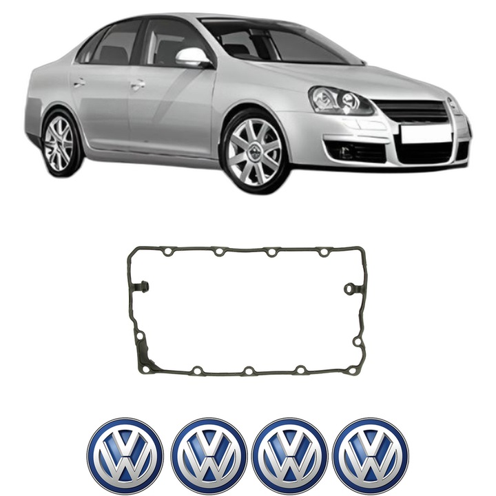 Set garnitura chiuloasa capac culbutori Volkswagen JETTA III (1K2) 1.9 TDI din 2005-2010 KW 74 CP 101 CMC 1896, Auto, Elring, 4x Stikere auto cu Volkswagen