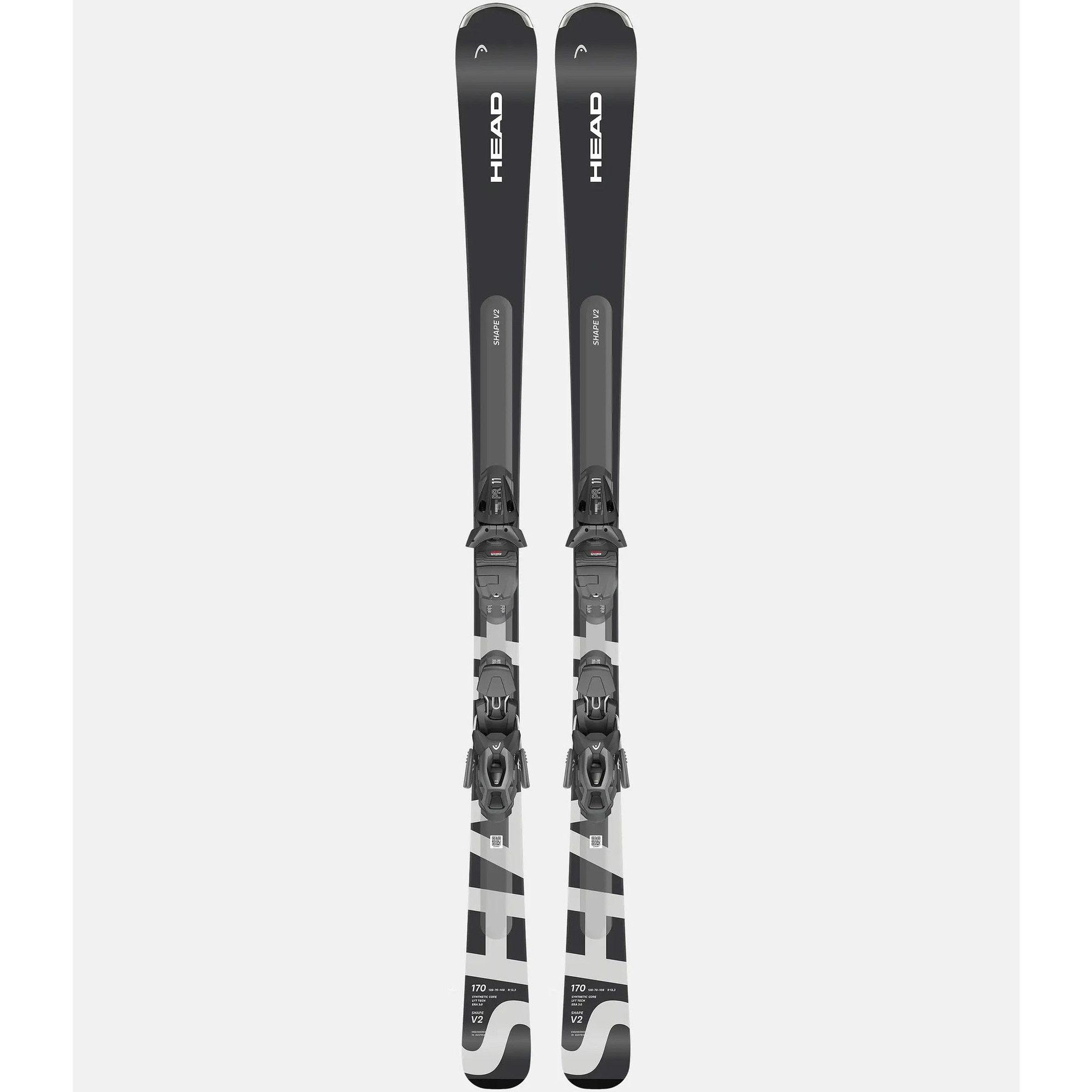 Schiuri Head V-Shape V6 cu legatura PR11 GW 85, 156cm, negru-rosu