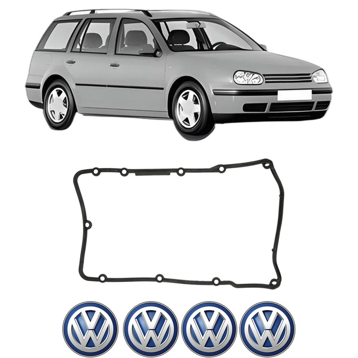 Set garnitura chiuloasa capac culbutori Volkswagen GOLF IV Variant (1J5) 2.3 V5 4motion din 2000-2006 KW 125 CP 170 CMC 2324, Auto, Elring, 4x Stikere auto cu Volkswagen