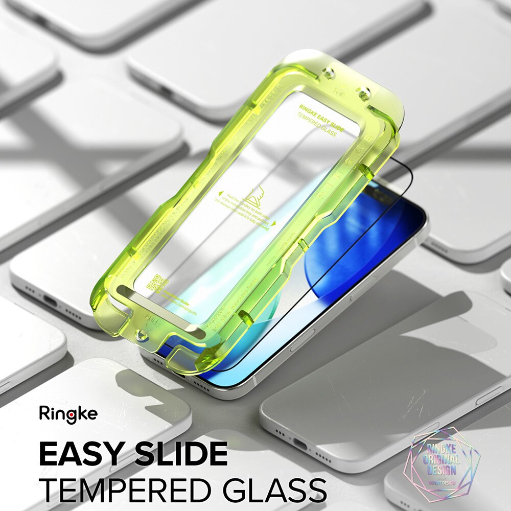 Husa Protectie Compatibila cu Easy Slide Tempered Glass (2 pack), Ringke, iPhone 17 Pro - Clear