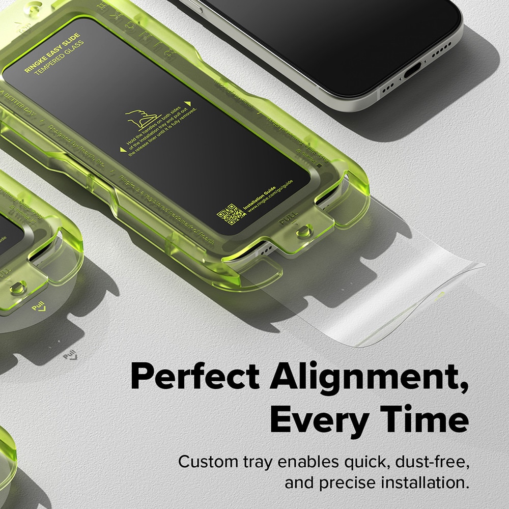 Husa Protectie Compatibila cu Easy Slide Tempered Glass (2 pack), Ringke, iPhone 17 Pro - Clear