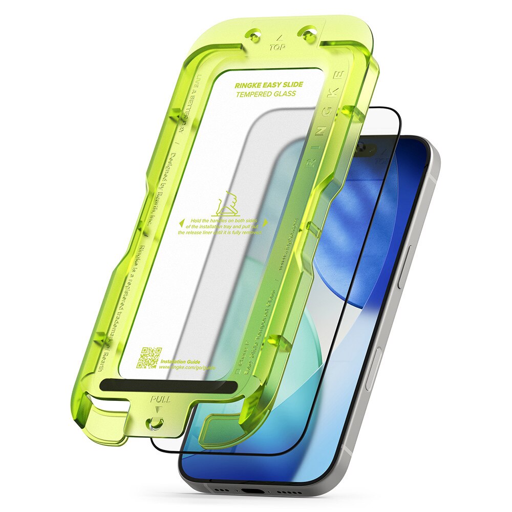 Husa Protectie Compatibila cu Easy Slide Tempered Glass (2 pack), Ringke, iPhone 17 Pro - Clear