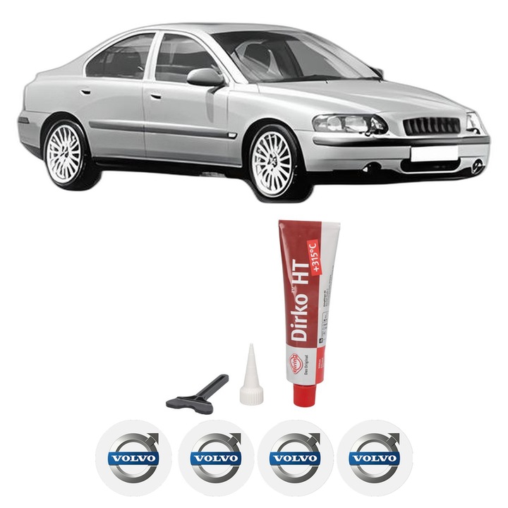 Set garnitura chiuloasa capac culbutori VOLVO S60 I (384) 2.4 Bifuel (CNG) din 2001-2010 KW 103 CP 140 CMC 2435, Auto, Elring, 4x Stikere auto cu VOLVO