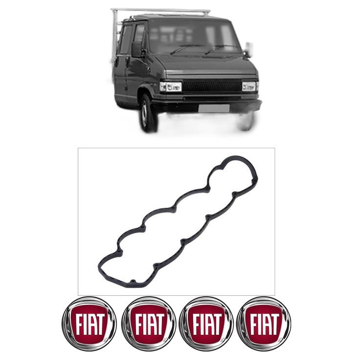 Set garnitura chiuloasa capac culbutori FIAT DUCATO Platform/Chassis (290_) 2.5 TD 4x4 din 1990-1994 KW 70 CP 95 CMC 2500, Auto, Elring, 4x Stikere auto cu FIAT