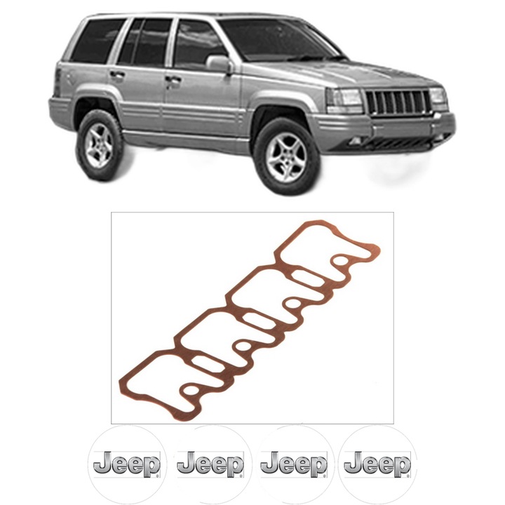 Set garnitura chiuloasa capac culbutori JEEP GRAND CHEROKEE I (ZJ, ZG) 2.5 TD Laredo din 1996-1998 KW 85 CP 115 CMC 2498, Auto, Elring, 4x Stikere auto cu JEEP