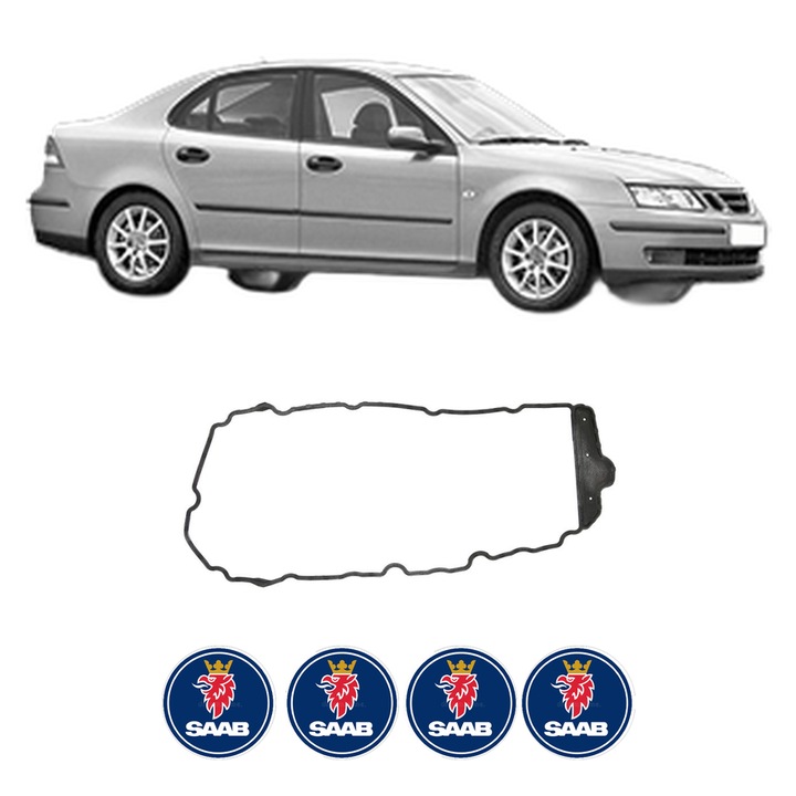 Set garnitura chiuloasa capac culbutori SAAB 9-3 (YS3F, E79, D79, D75) 2.8 Turbo V6 din 2005-2015 KW 184 CP 250 CMC 2792, Auto, Elring, 4x Stikere auto cu SAAB