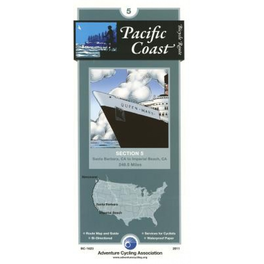 Pacific Coast Bicycle Route #5: Santa Barbara, CA - Imperial Beach, CA (249 Miles), Adventure Cycling Association (Author)