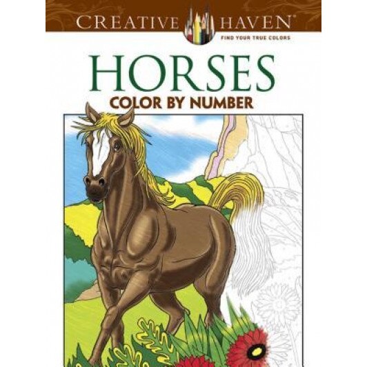 Horses Color by Number Coloring Book, George Toufexis (Author)