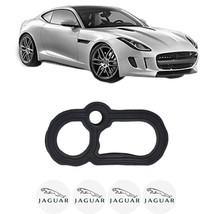 Set garnitura chiuloasa capac culbutori JAGUAR F-TYPE Coupe (X152) 3.0 SCV6 din 2013 KW 250 CP 340 CMC 2995, Auto, Elring, 4x Stikere auto cu JAGUAR