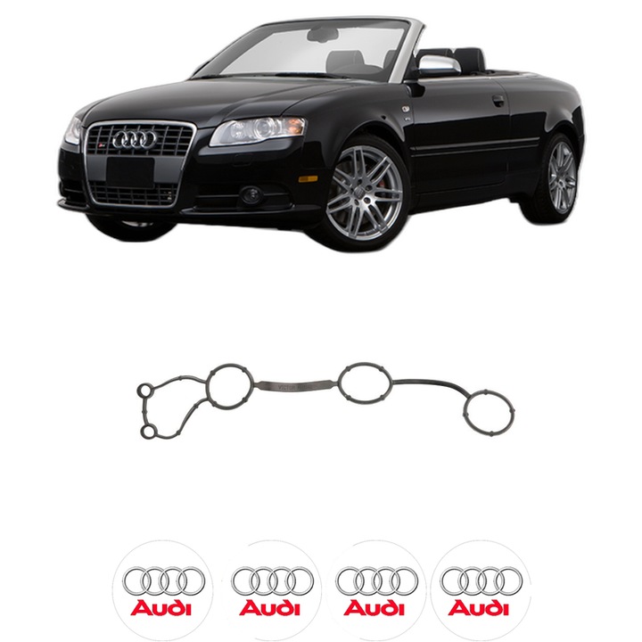 Set garnitura chiuloasa capac culbutori AUDI A4 B7 Convertible (8HE) 3.2 FSI din 2006-2009 KW 188 CP 255 CMC 3123, Auto, Elring, 4x Stikere auto cu AUDI