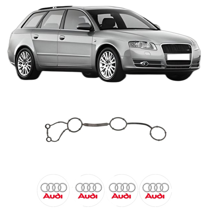 Set garnitura chiuloasa capac culbutori AUDI A4 B7 Avant (8ED) 3.2 FSI din 2005-2008 KW 188 CP 255 CMC 3123, Auto, Elring, 4x Stikere auto cu AUDI