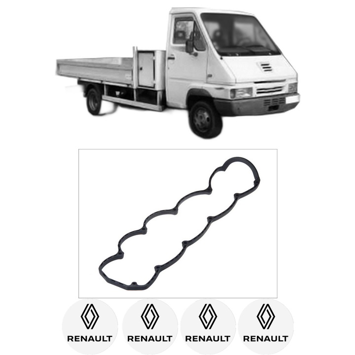 Set garnitura chiuloasa capac culbutori RENAULT TRUCKS MESSENGER Platform/Chassis B 80.45 (FN40A5) din 1990-1999 KW 55 CP 75 CMC 2500, Auto, Elring, 4x Stikere auto cu RENAULT TRUCKS