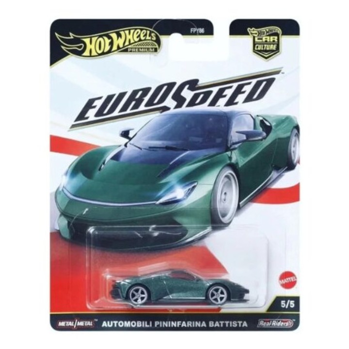 Autómodell Automobili Pininfarina Battista Verde Euro Speed 1:64 HotWheels