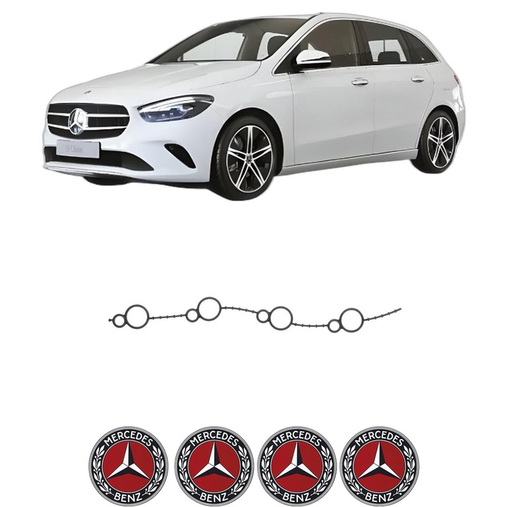 Set garnitura chiuloasa capac culbutori MERCEDES-BENZ B-CLASS Sports Tourer (W247) B 200 d 4-matic (247.013) din 2019-2021 KW 110 CP 150 CMC 1950, Auto, Elring, 4x Stikere auto cu MERCEDES-BENZ