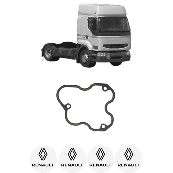 Set garnitura chiuloasa capac culbutori RENAULT TRUCKS PREMIUM Route 340.24 din 1996-2001 KW 250 CP 340 CMC 9840, Auto, Elring, 4x Stikere auto cu RENAULT TRUCKS
