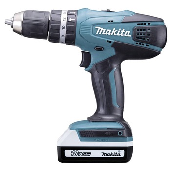 Masina de gaurit si insurubat (bormasina) cu acumulator Makita HP457DWE, 1400 RPM, 18V, 1.3 Ah Masina de gaurit si insurubat (bormasina) cu acumulator Makita HP457DWE, 1400 RPM, 18V, 1.3 Ah