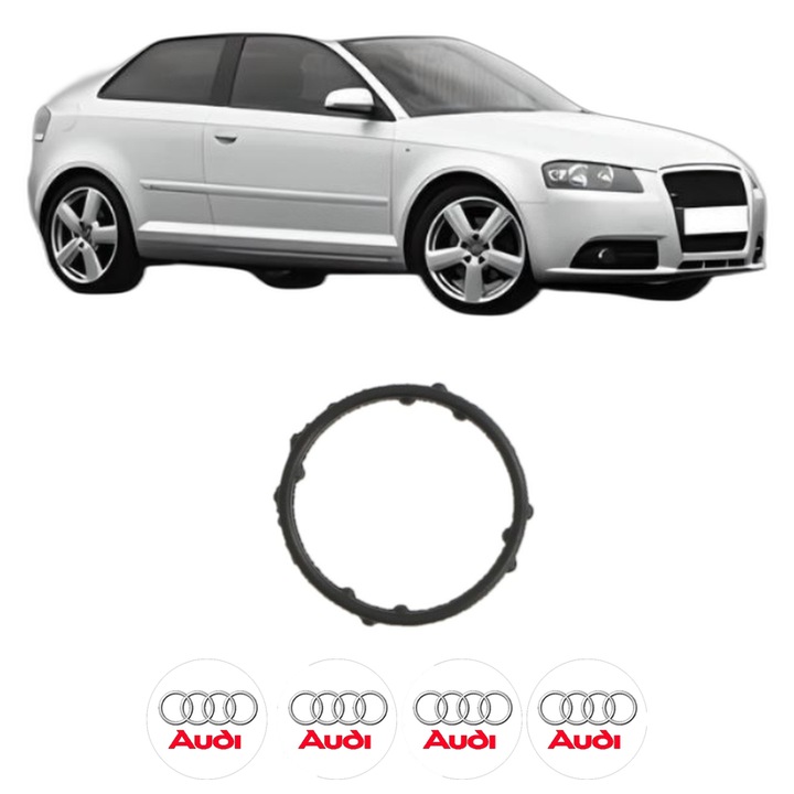 Set garnitura chiuloasa capac culbutori AUDI A3 (8P1) 1.4 TFSI din 2007-2012 KW 92 CP 125 CMC 1390, Auto, Elring, 4x Stikere auto cu AUDI