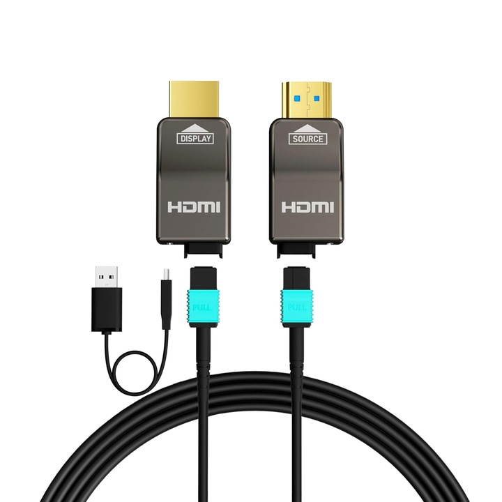 Cablu HDMI 8K 2.1, 48Gbps, 30m, detasabil, pentru TV/PC
