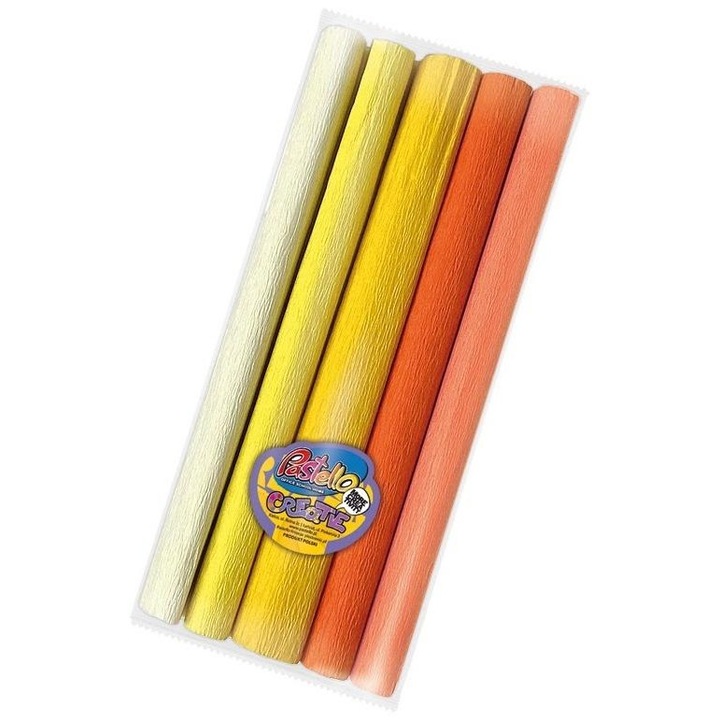 Krepp papír Alfa Pastello, 25x200cm, multicolor, 25g