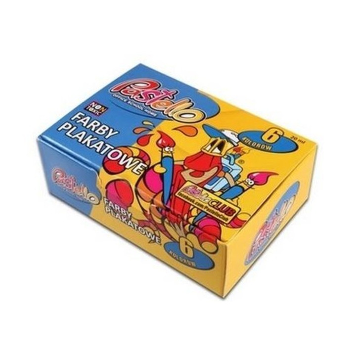 Set acuarele Alfa Pastello 6 culori, 20ml, rezistente la lumina si uzura