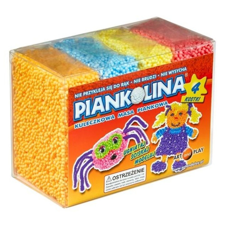 Art and Play modelőgyurma, 4 kocka szett, narancssárga, 3 éves kortól