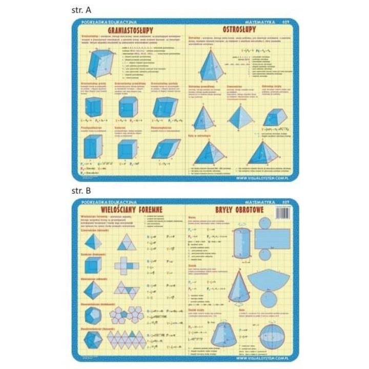 Covoras educational, Visual System, set 2 elemente, 40x30cm, multicolor