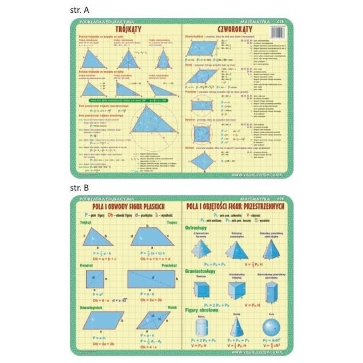 Tavita educativa, Visual System, set 2 elemente, 40x30cm, multicolor