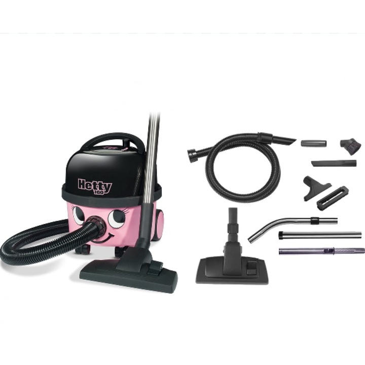 Numatic - Aspirator Hetty Compact Eco HET160 roz cu kit 620W - 6L - HET160
