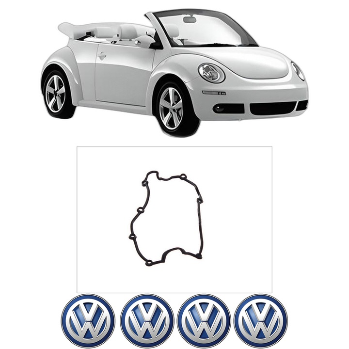 Set garnitura chiuloasa capac culbutori Volkswagen NEW BEETLE Convertible (1Y7) 2 din 2002-2010 KW 85 CP 115 CMC 1984, Auto, Elring, 4x Stikere auto cu Volkswagen