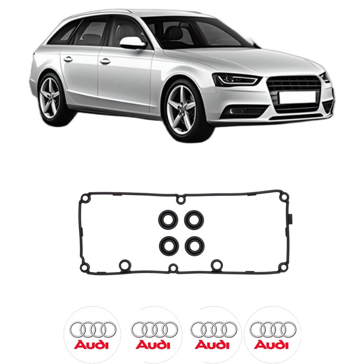 Set garnitura chiuloasa capac culbutori AUDI A4 B8 Avant (8K5) 2.0 TDI quattro din 2011-2015 KW 130 CP 177 CMC 1968, Auto, Elring, 4x Stikere auto cu AUDI