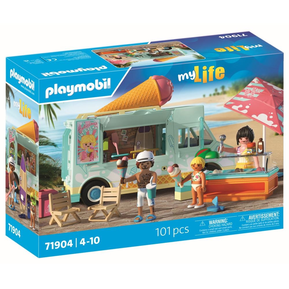 Playmobil my Life - Stand de inghetata si magazin cu articole de surf