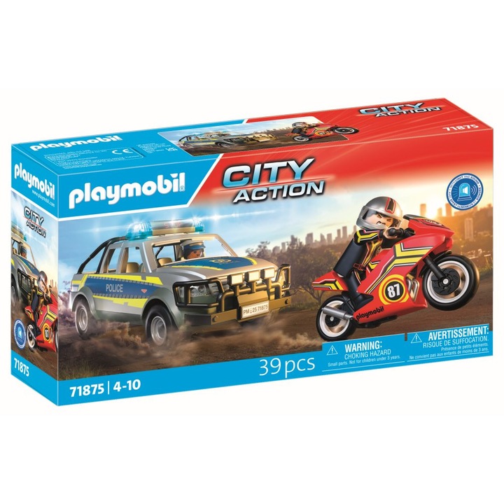 Комплект Playmobil City Action - Полиция в преследване