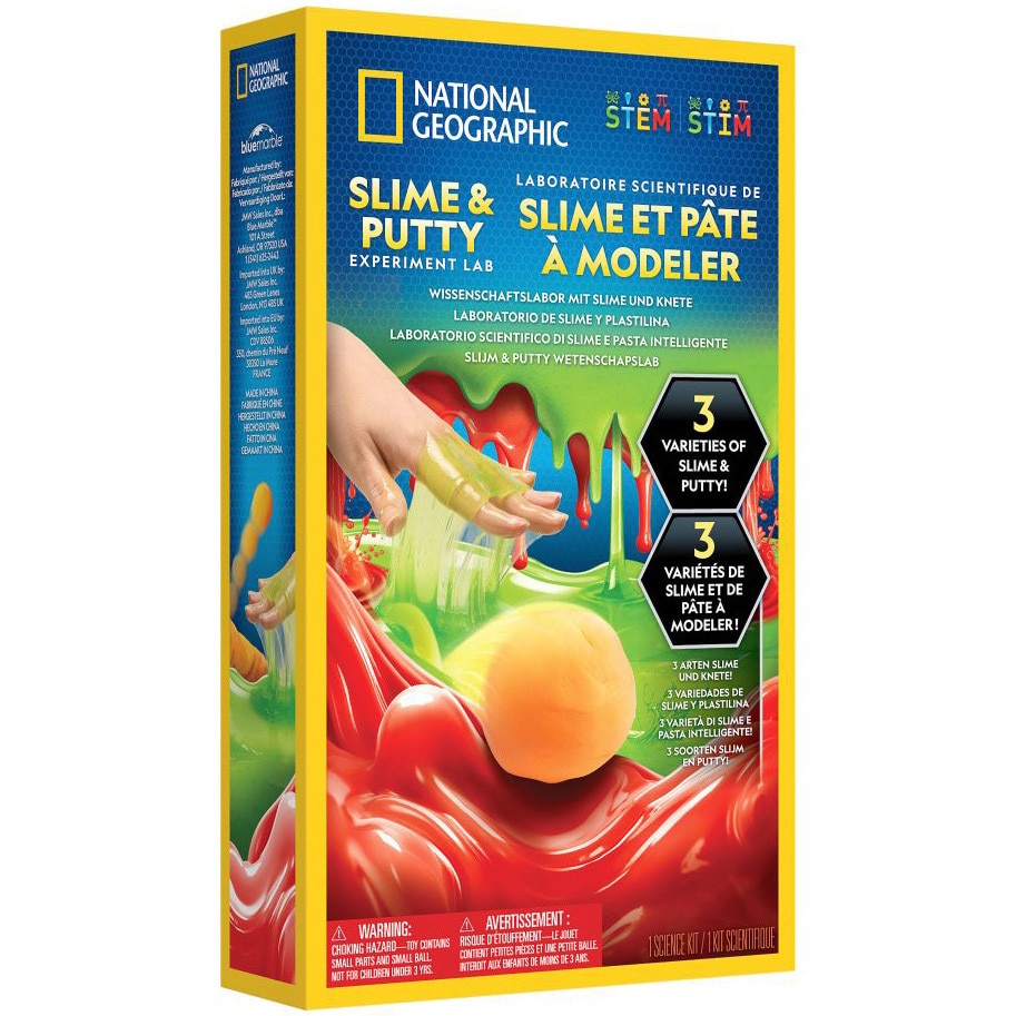 Set educativ National Geographic - Experiment de creare slime si plastilina