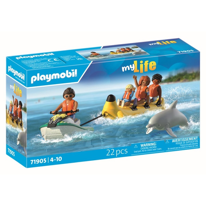 Комплект Playmobil my Life - Разходка с надуваема банан лодка
