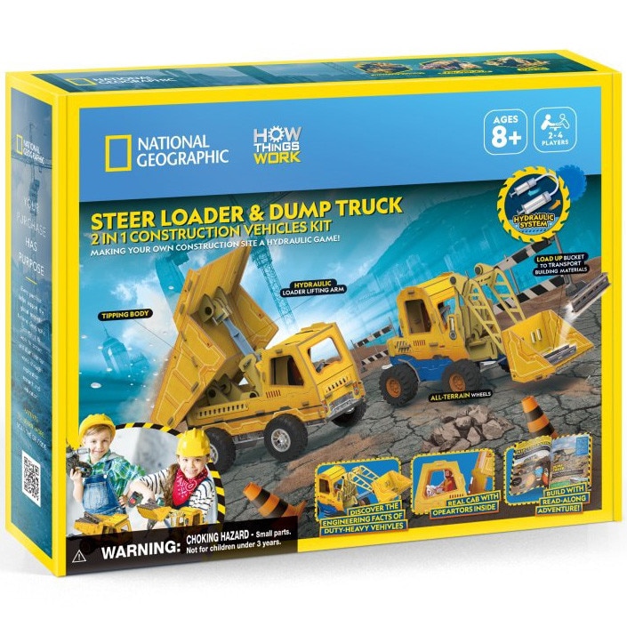 Puzzle 3D National Geographic 2in1 - Mini incarcator si basculanta