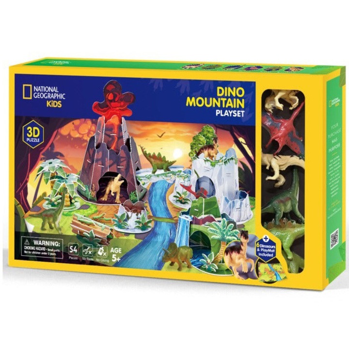 Puzzle 3D National Geographic - Muntele dinozaurilor, 54 piese