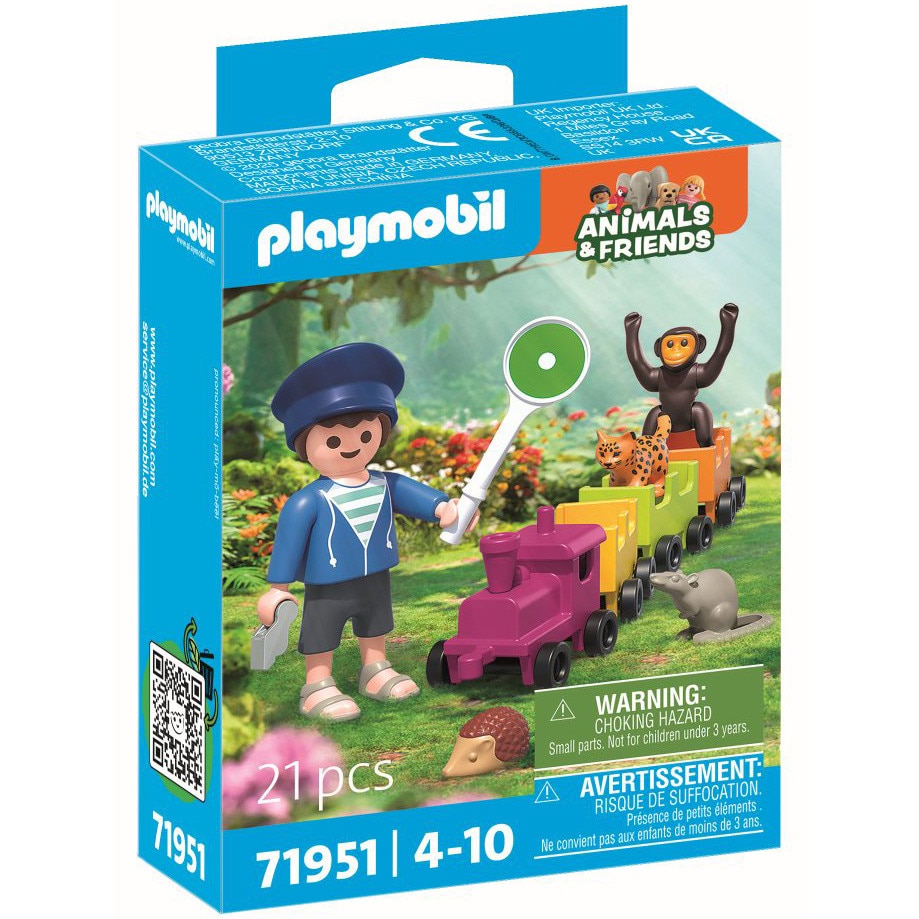 Playmobil Animals & Friends - Plimbarea animalelor cu locomotiva