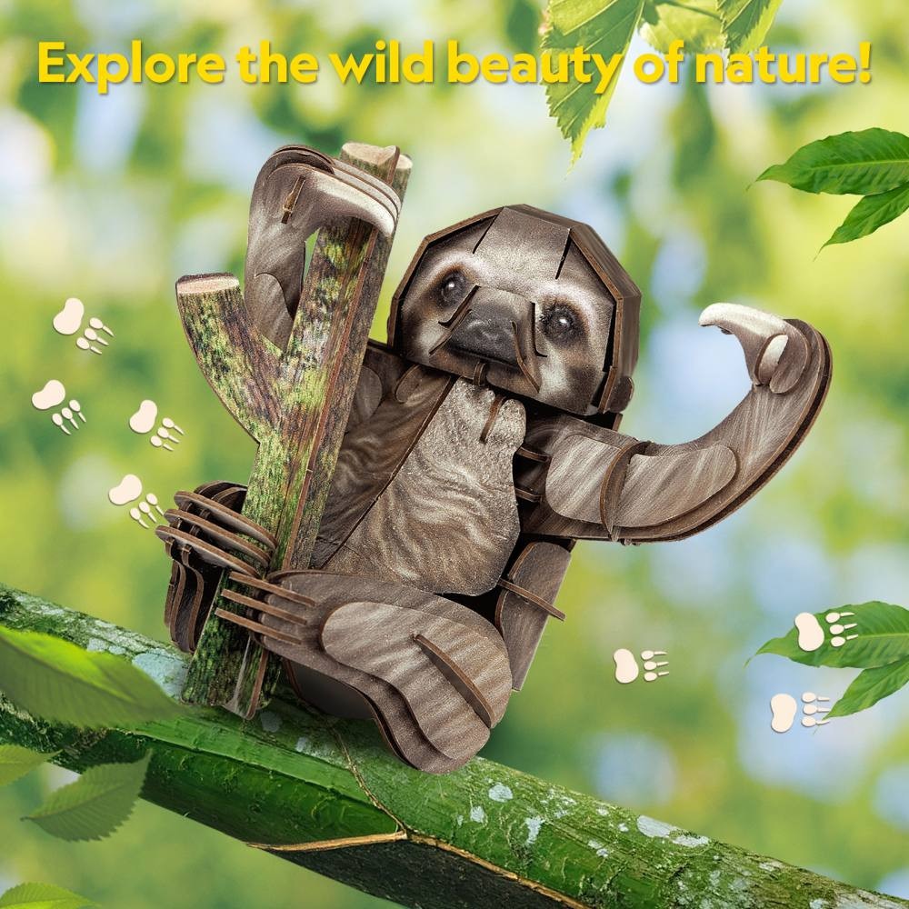 Puzzle 3D National Geographic Kids - Animale salbatice, Lenes, 52