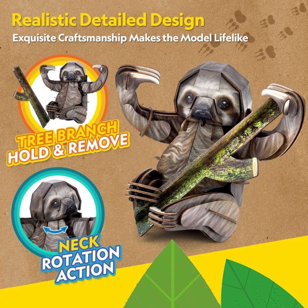 Puzzle 3D National Geographic Kids - Animale salbatice, Lenes, 52