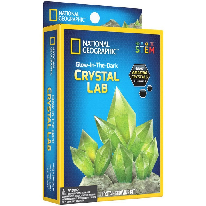 National Geographic oktatókészlet, Mini labor, foszforeszkáló zöld kristályok növesztése