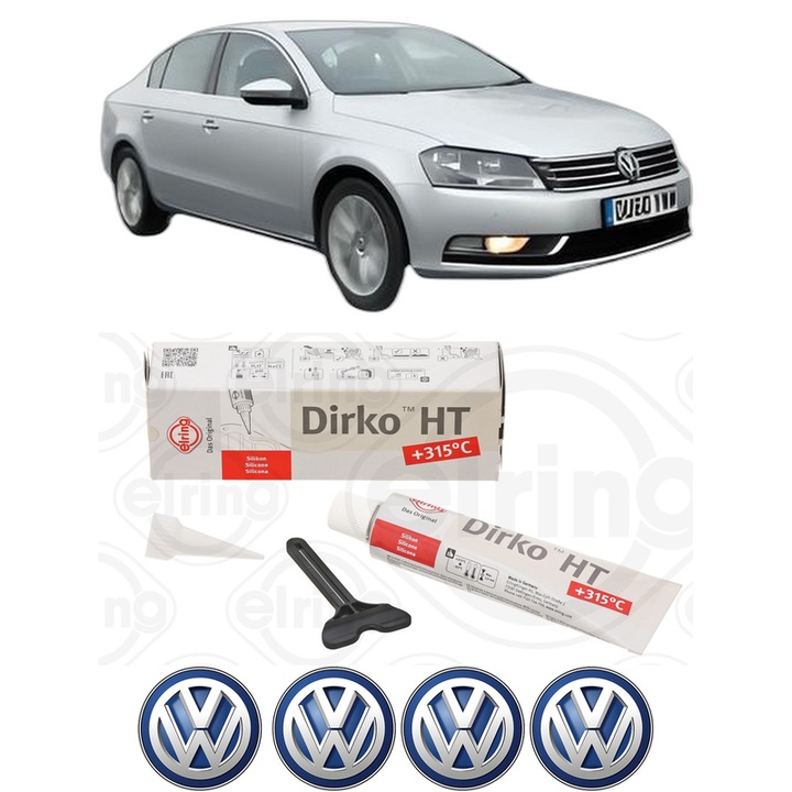 Set garnitura chiuloasa capac culbutori Volkswagen PASSAT B7 (A32, A33) 2.0 TDI din 2014-2015 KW 110 CP 150 CMC 1968, Auto, Elring, 4x Stikere auto cu Volkswagen