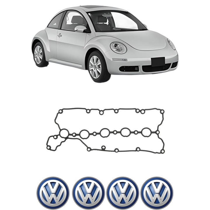 Set garnitura chiuloasa capac culbutori Volkswagen NEW BEETLE (9C1, 1C1) 2.5 din 2005-2010 KW 110 CP 150 CMC 2480, Auto, Elring, 4x Stikere auto cu Volkswagen